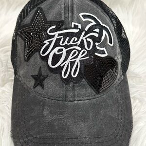 Edgy distressed trucker hat
